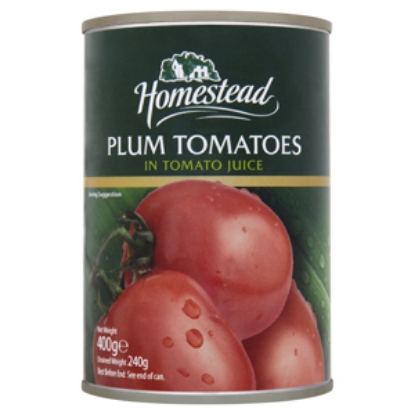 Picture of Homestead Tomatoes Peeled Plum 400g  